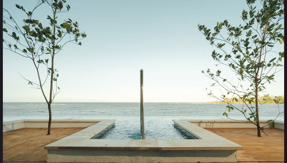 Infinity pool overlooking the Caribbean Sea
