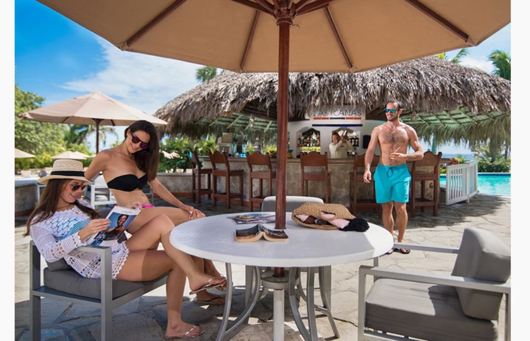 Swim-up bar at the resort pool