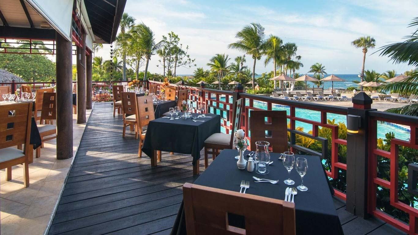 Open-air restaurant terrace at The Tropical